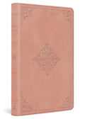 ESV Large Print Value Thinline Bible (Trutone, Blush Rose, Fleur-De-Lis Design) - Imitation Leather