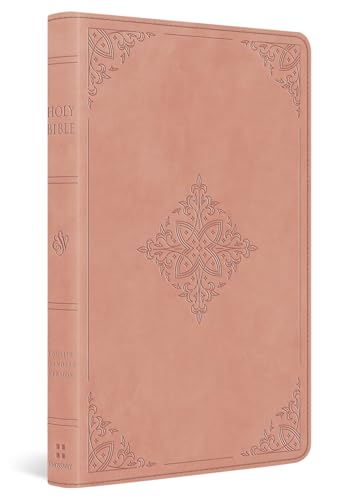 ESV Large Print Value Thinline Bible (Trutone, Blush Rose, Fleur-De-Lis Design) - Imitation Leather