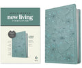 NLT Large Print Thinline Reference Bible, Filament Enabled Edition (Red Letter, Leatherlike, Floral/Teal) - Imitation Leather