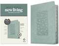 NLT Personal Size Giant Print Bible, Filament Enabled Edition (Red Letter, Leatherlike, Floral Frame Teal, Indexed) - Imitation Leather