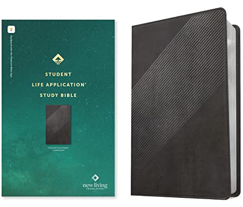 NLT Student Life Application Study Bible, Filament Enabled (Leatherlike, Charcoal Gray Striped, Red Letter) - Imitation Leather