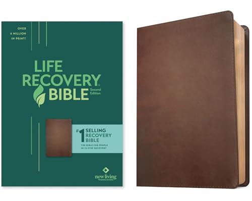 NLT Life Recovery Bible, Second Edition (Leatherlike, Rustic Brown) - Imitation Leather