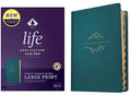 NKJV Life Application Study Bible, Third Edition, Large Print (Leatherlike, Teal Blue, Indexed, Red Letter) - Imitation Leather