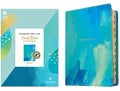 NLT Courage for Life Study Bible for Women, Filament Enabled (Leatherlike, Brushed Aqua Blue, Indexed) - Imitation Leather