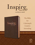 Inspire Catholic Bible NLT (Leatherlike, Dark Brown): The Bible for Coloring & Creative Journaling - Imitation Leather