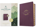 NLT Life Application Study Bible, Third Edition (Leatherlike, Purple, Indexed, Red Letter) - Imitation Leather