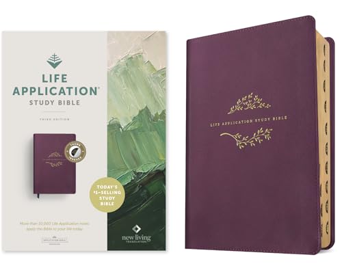 NLT Life Application Study Bible, Third Edition (Leatherlike, Purple, Indexed, Red Letter) - Imitation Leather