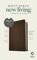 NLT Premium Value Thinline Bible, Filament Enabled (Leatherlike, Dark Brown Cross) - Imitation Leather