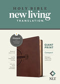 NLT Compact Giant Print Bible, Filament Enabled (Leatherlike, Mahogany Celtic Cross, Red Letter) - Imitation Leather