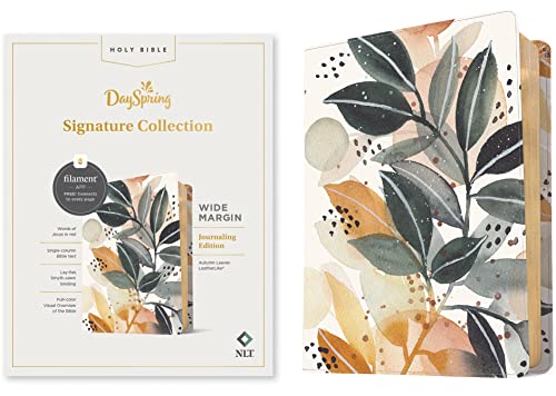 NLT Wide Margin Bible, Dayspring Signature Collection, Filament Enabled (Leatherlike, Autumn Leaves, Red Letter) - Imitation Leather