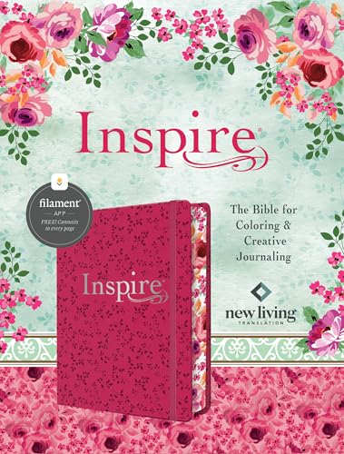 Inspire Bible Nlt, Filament Enabled (Hardcover Leatherlike, Pink Peony) - Imitation Leather