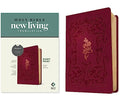 NLT Giant Print Bible, Filament Enabled (Leatherlike, Cranberry Flourish, Red Letter) - Imitation Leather