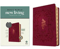 NLT Giant Print Bible, Filament Enabled (Leatherlike, Cranberry Flourish, Indexed, Red Letter) - Imitation Leather