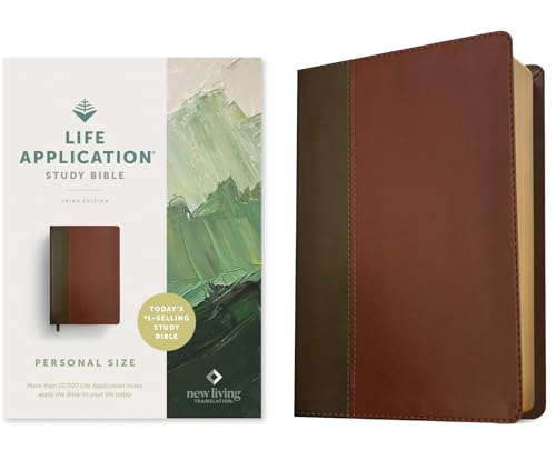 NLT Life Application Study Bible, Third Edition, Personal Size (Leatherlike, Brown/Mahogany, Red Letter) - Imitation Leather