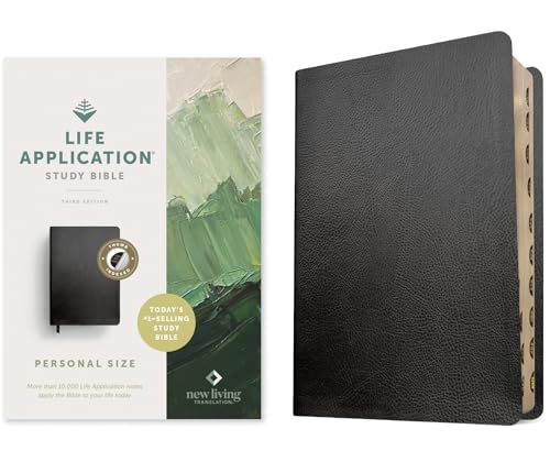 NLT Life Application Study Bible, Third Edition, Personal Size (Bonded Leather, Black, Indexed, Red Letter) - Bonded Leather
