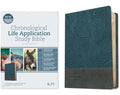 KJV Chronological Life Application Study Bible, Second Edition (Leatherlike, Palm Forest Blue) - Imitation Leather