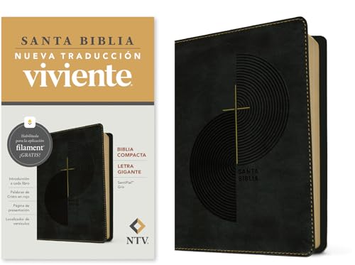 Biblia Compacta Ntv, Letra Gigante Con Filament (Sentipiel, Gris, Letra Roja) - Imitation Leather