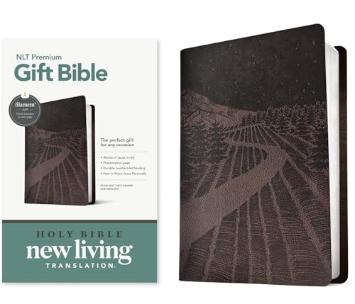 Premium Gift Bible Nlt, Filament Enabled (Leatherlike, Starlight Path Brown, Red Letter) - Imitation Leather