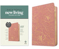 NLT Large Print Thinline Center-Column Reference Bible, Filament Enabled (Leatherlike, Pink Gold Floral, Red Letter) - Imitation Leather