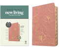 NLT Large Print Thinline Center-Column Reference Bible, Filament Enabled (Leatherlike, Pink Gold Floral, Indexed, Red Letter) - Imitation Leather