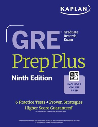 GRE Prep Plus, Ninth Edition (2026): Includes 6 Practice Tests, 1500+ Practice Questions + Online Access to a 500+ Question Bank, Video Tutorials, and - Paperback