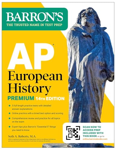 AP European History Premium, Fourteenth Edition: Prep Book with 5 Practice Tests + Comprehensive Review + Online Practice (2026) - Paperback