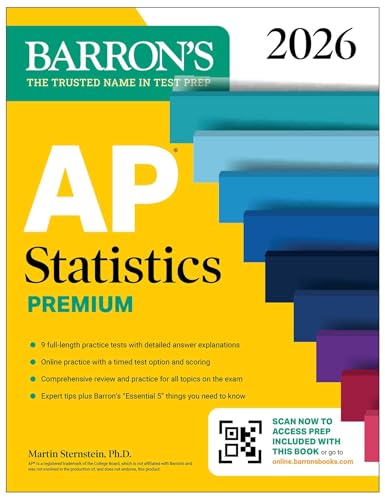 AP Statistics Premium, 2026: Prep Book with 9 Practice Tests + Comprehensive Review + Online Practice - Paperback