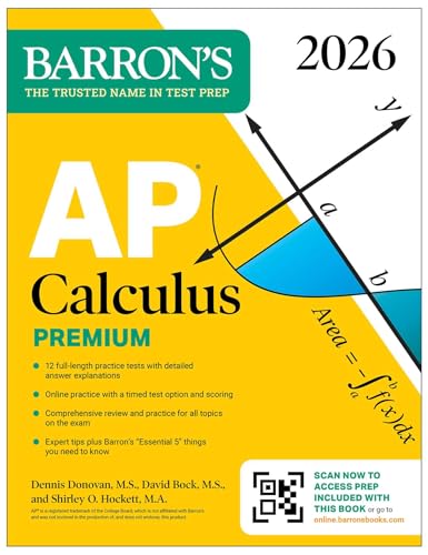 AP Calculus Premium, 2026: Prep Book with 12 Practice Tests + Comprehensive Review + Online Practice - Paperback
