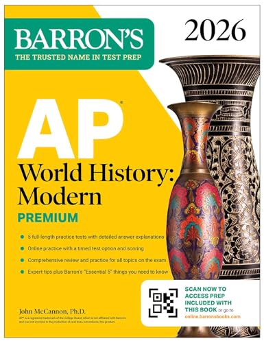 AP World History: Modern Premium, 2026: Prep Book with 5 Practice Tests + Comprehensive Review + Online Practice - Paperback