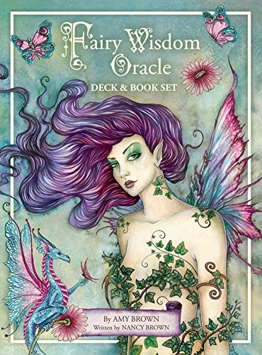 Fairy Wisdom Oracle Deck & Book Set: 64 Borderless Cards, Delicate, Whimsical Artwork by Fantasy Artist Amy Brown, Playful Fairies, Dragons and Elves, - Other