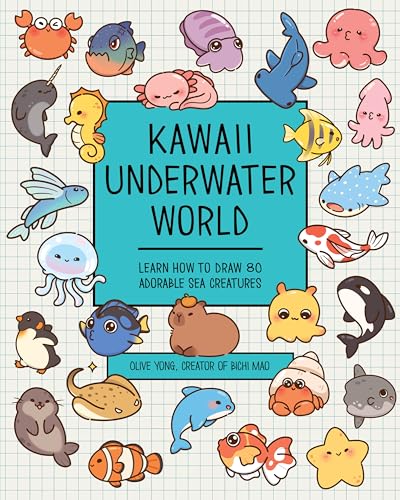 Kawaii Underwater World: Learn How to Draw 80 Adorable Sea Creatures - Paperback