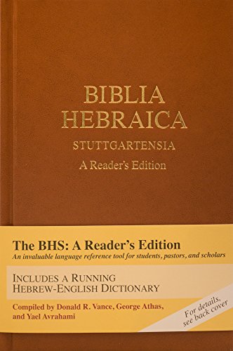 Biblia Hebraica Stuttgartensia (Bhs), a Reader's Edition, Hardcover (Hardcover) - Hardcover