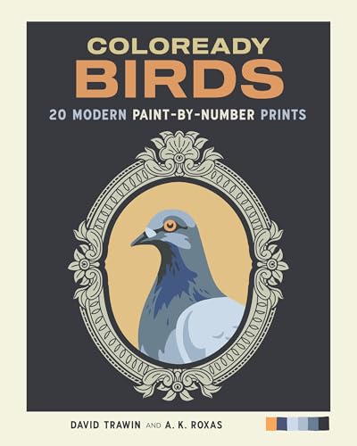 Coloready Birds: 20 Modern Paint-By-Number Prints - Paperback