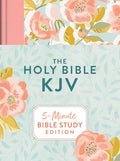 The Holy Bible Kjv: 5-Minute Bible Study Edition (Summertime Florals) - Hardcover