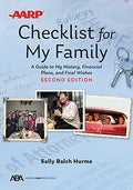 Aba/AARP Checklist for My Family: A Guide to My History, Financial Plans, and Final Wishes, Second Edition - Paperback