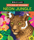 Brain Games - Sticker by Number: Neon Jungle (28 Images to Sticker) - Paperback