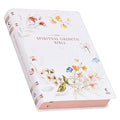 The Spiritual Growth Bible, Study Bible, NLT - New Living Translation Holy Bible, Faux Leather, White Printed Floral - Leather