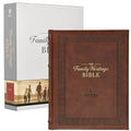 NLT Family Heritage Bible, Large Print Family Devotional Bible for Study, New Living Translation Holy Bible Faux Leather Hardcover, Additional Interac - Leather