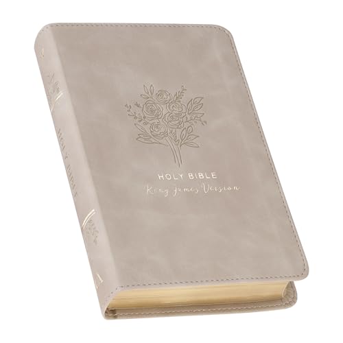 KJV Bible Compact Faux Leather Taupe - Leather