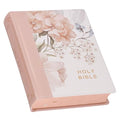 KJV Note-Taking Bible Faux Leather Hc Pink Floral Printed - Leather