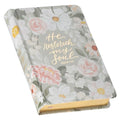 KJV Bible Compact Faux Leather Hardcover, Teal Floral Printed Ps. 23:3 - Hardcover