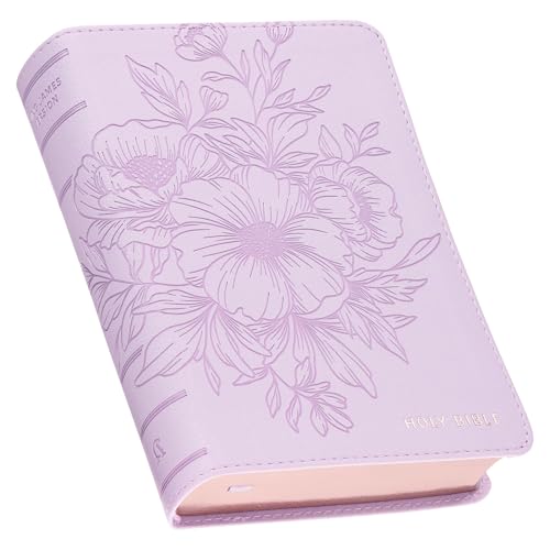 KJV Bible Compact LP Faux Leather, Purple - Leather