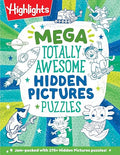 Mega Totally Awesome Hidden Pictures Puzzles: Big Puzzle Book with Over 300 Hidden Objects Scenes and Puzzle Games for Kids with Dinosaurs, Robots and - Paperback