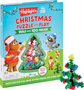 Christmas Puzzle and Play: Build with 100 Pieces!: Holiday Set with Hidden Objects and Plus-Plus Building Blocks for Kids Ages 5 and Up - Hardcover