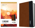 The Message Deluxe Gift Bible, Large Print (Leather-Look, Saddle Tan/Black): The Bible in Contemporary Language - Imitation Leather