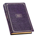 KJV Holy Bible, Giant Print Full-Size Faux Leather Red Letter Edition - Thumb Index & Ribbon Marker, King James Version, Purple Floral - Leather