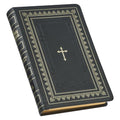 KJV Holy Bible Standard Size Faux Leather Red Letter Edition - Thumb Index & Ribbon Marker, King James Version, Black/Gold Cross - Leather