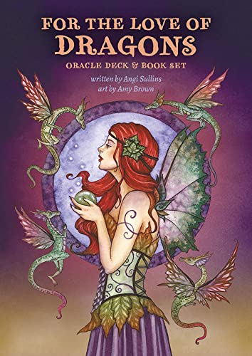 For the Love of Dragons Oracle Deck & Book Set: Artist Amy Brown's Special Collector's Set for Fortune-Telling with 44 Pink Gilt-Edged Cards, Organza - Other