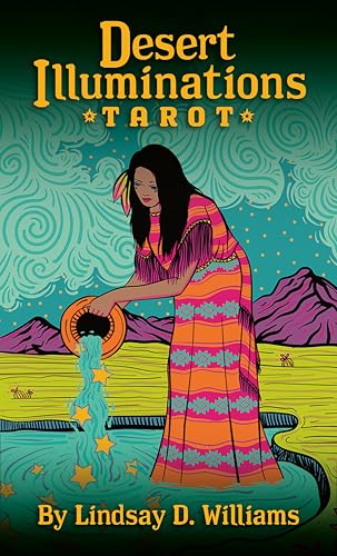 Desert Illuminations Tarot: 78-Card Tarot Deck with Teal Painted Edges & Illustrated Guidebook - American Southwest, Mysticism, Chakras, and Astrology - Other