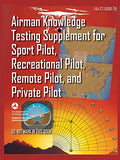 Airman Knowledge Testing Supplement for Sport Pilot, Recreational Pilot, Remote (Drone) Pilot, and Private Pilot FAA-CT-8080-2H: Flight Training Study - Paperback